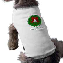 Tshirt do Doggy da grinalda do Natal Camisetas Para Caes