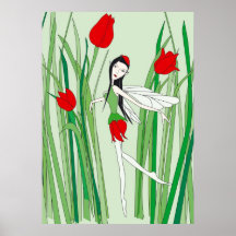 tulipa da fada da flor impressão