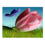 Tulipa do primavera e cartão da borboleta cartées postais