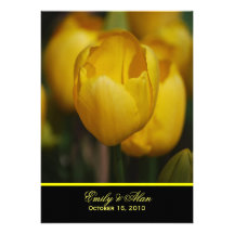 Tulipas amarelas que Wedding convites