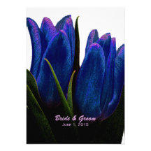 Tulipas azuis que Wedding convites