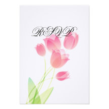 Tulipas cor-de-rosa completas convite
