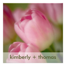 Tulipas cor-de-rosa • Convite do casamento