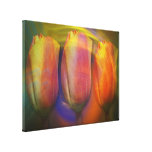 Tulipas da luz do sol, impressão floral artístico  impressão de canvas esticada