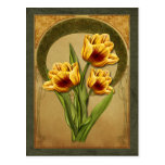 Tulipas do art deco cartao postal