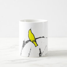 Tweet amarelo canecas
