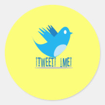 Tweet EU @ seu endereço do Tweet Adesivo Em Formato Redondo