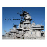U.S.S. Wisconsin Cartoes Postais