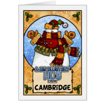 Um abraço Blustery grande de Cambridge Cartão