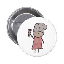Um botão pequeno do cozinheiro chefe pins