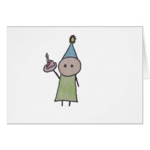 Um cartão pequeno do aniversário