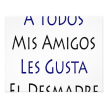 Um EL Desmadre de Les Gusta dos amigo do TODOS Mis Convites Personalizado