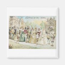 Um La Ville de St Denis Imãs De Geladeira