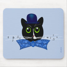 Um tapete do rato musical do gato do cavalheiro mousepad
