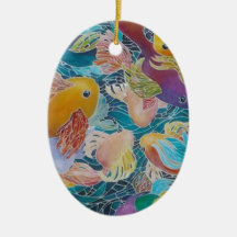 UMA LAGOA DE PEIXES DO MOSAICO KOI ENFEITE DE NATAL
