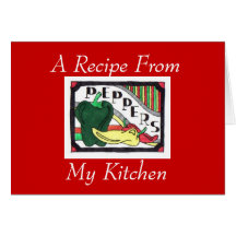 Uma receita de minha cozinha. Notecard Cartões