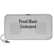 Undergrad orgulhoso da música caixinha de som para notebook