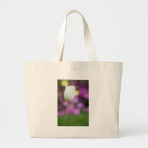 única tulipa branca bolsas para compras