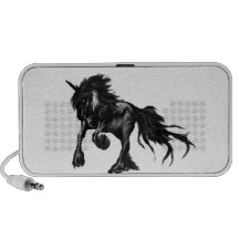 Unicórnio preto caixinhas de som para iPhone
