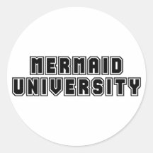 Universidade da sereia adesivos em formato redondos