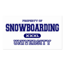 Universidade da snowboarding cartões de visitas
