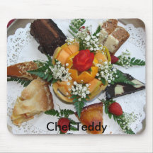 Ursinho do cozinheiro chefe mouse pads
