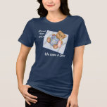 Ursinho geral - azul - mamã nova do menino camiseta