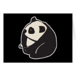 urso de panda de assento bonito cartões