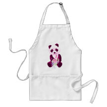 Urso de panda do cancro da mama avental