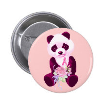 Urso de panda do cancro da mama botons