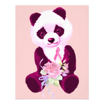 Urso de panda do cancro da mama convite