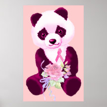 Urso de panda do cancro da mama posteres