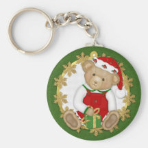 Urso de ursinho do Natal - menino Chaveiros