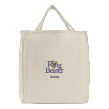 Urso de ursinho do portador de anel bolsas bordadas