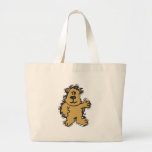 urso distorcido bonito bolsa de lona