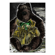 Urso do aniversário cartao