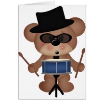 Urso do baterista cartões