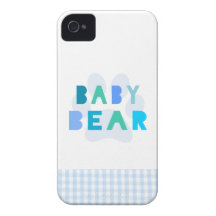 Urso do bebê - azul capas de iPhone 4 Case-Mate