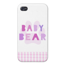 Urso do bebê - rosa capa iPhone 4