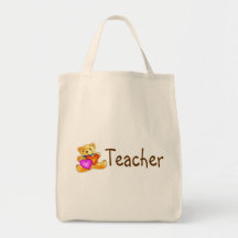 Urso do professor bolsa de lona