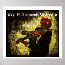 urso do violino impressão