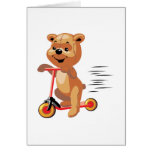 urso parvo do patinete cartões