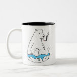 Urso polar de fumo canecas