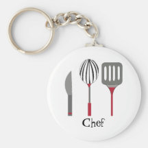 Utensílios da cozinha chaveiros