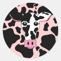 Vaca Adesivo Redondo