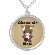 Vaca do MOO Kawaii do chocolate Bijuteria Personalizada