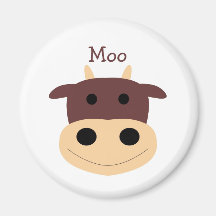 Vaca marrom pequena bonito magnent imã