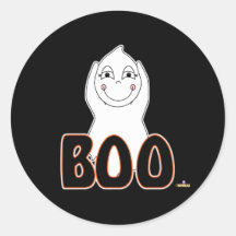 Vaia bonito do fantasma do bebê adesivo em formato redondo