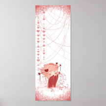 Valentine kokeshi posters