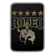 Vaqueiro do rodeio com estrelas bolsa de MacBook